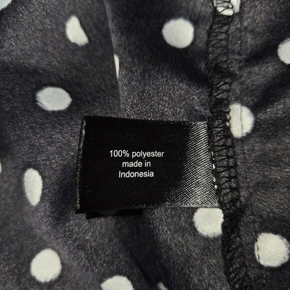 Lane Bryant Hi Lo Black Polka Dot V-neck Sleeveless Tank Top Blouse Size 24 - Picture 6 of 6